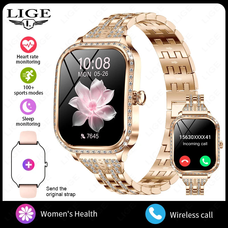 Luxury Women's Smart Watch - 1.75" HD Display & Bluetooth Call