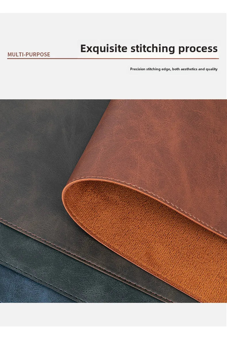 Premium Waterproof Desk Pad - Non-slip PU Leather Mat