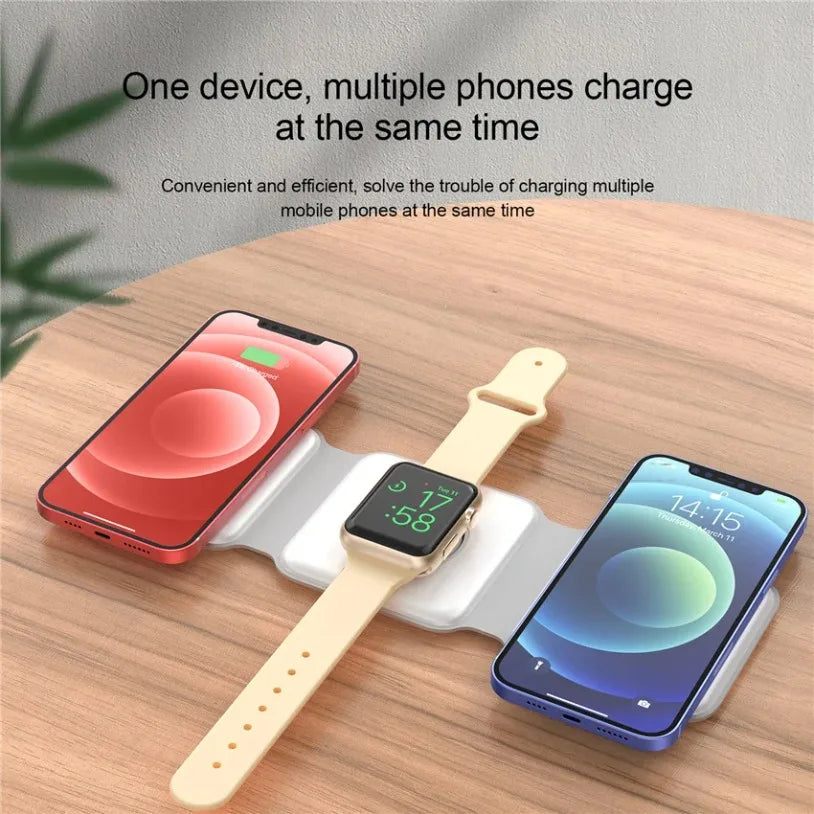3-in-1 Wireless Charger - Magnetic Fast Charging Pad for Apple Devices