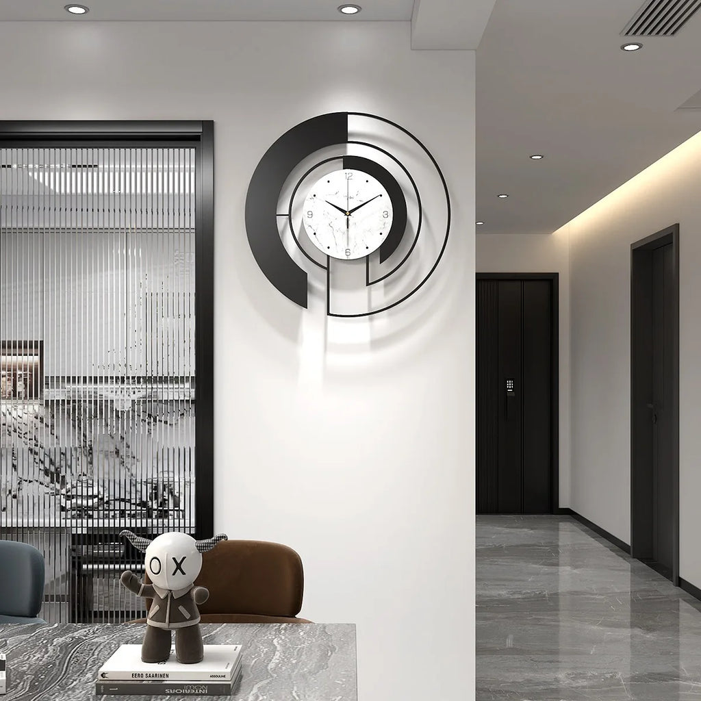 Elegant Gold Metal Wall Clock - Silent & Decorative