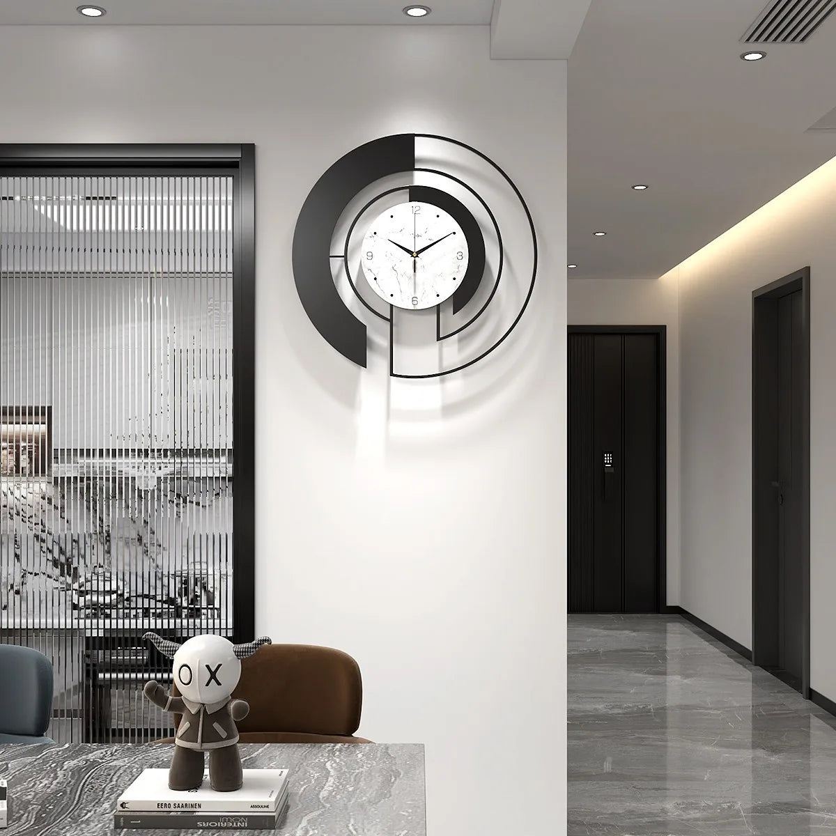 Elegant Gold Metal Wall Clock - Silent & Decorative