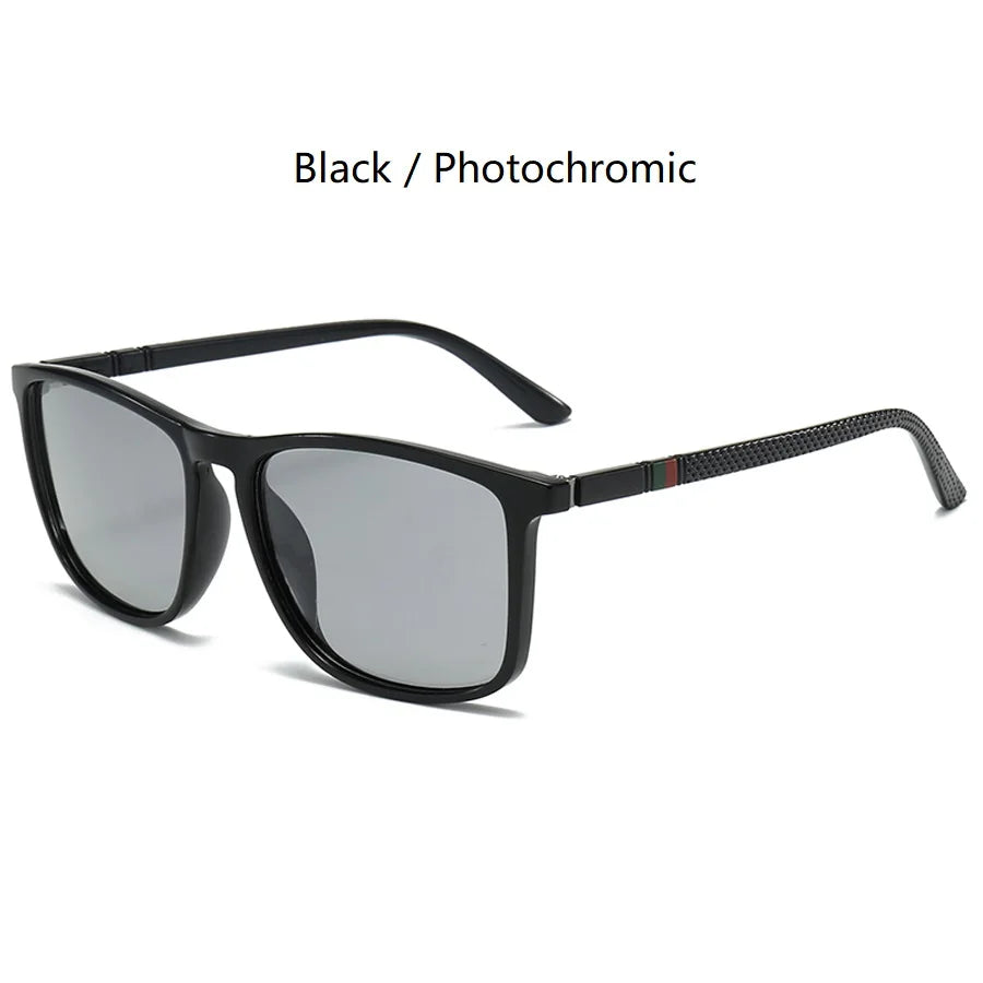 Premium Vintage Square Sunglasses - Photochromic & UV Protected