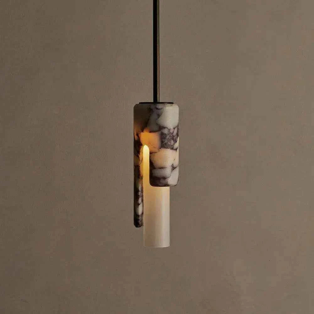 Luxury Natural Stone Pendant Lamp - Wabi-sabi Art Chandelier