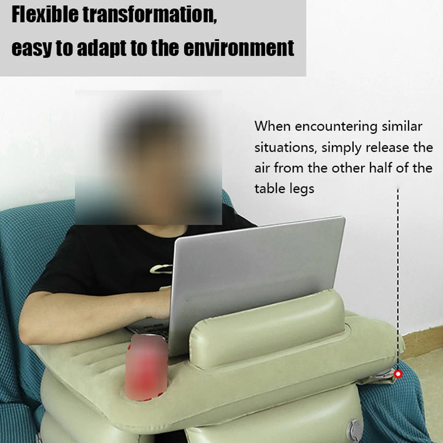 Premium Inflatable Computer Desk - Portable Home Office Solution