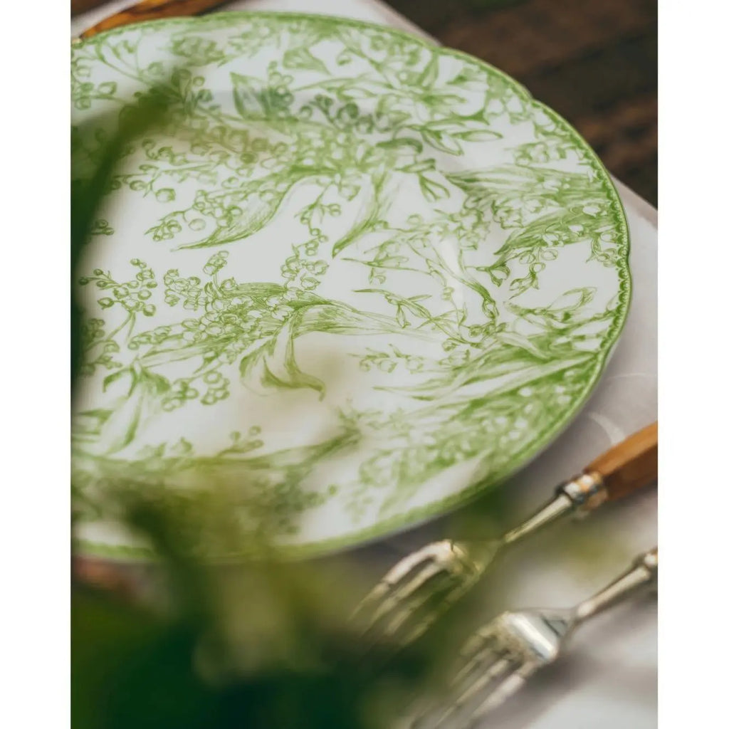 Elegant Ceramic Dinner Plate Set - 24 Piece Floral Design