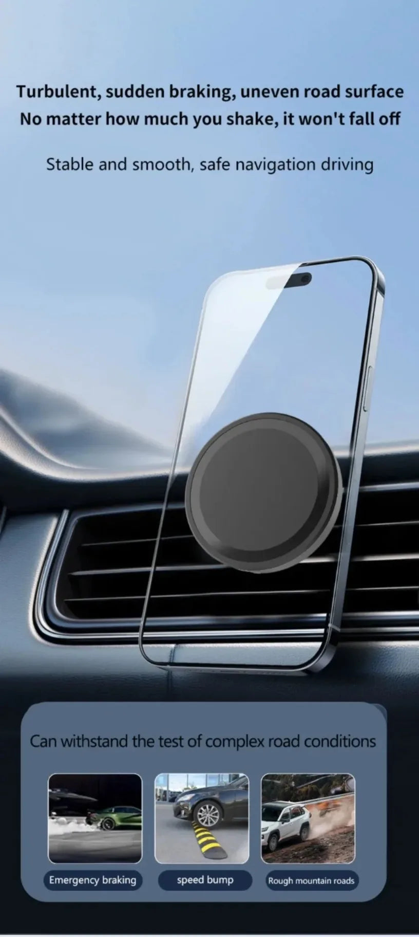 Premium Magsafe Car Wireless Charger - 15W Fast Vent Mount