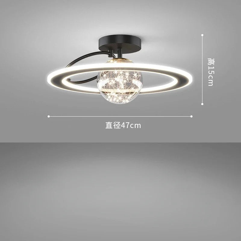 Modern Golden Glass Ball Ceiling Lamp - Luxury Home Decor Fixture