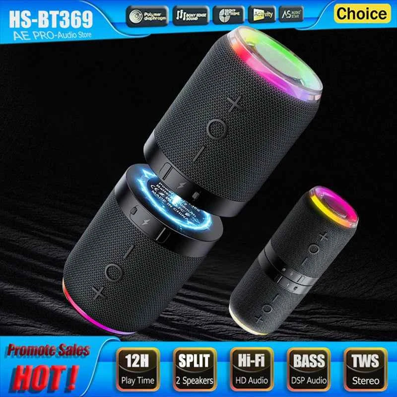 Premium Portable Bluetooth Speaker - Waterproof TWS Stereo Sound