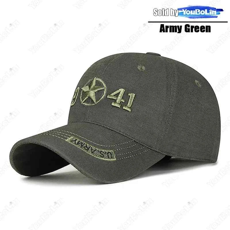 Premium Military Embroidered Cap - Vintage Tactical Dad Hat