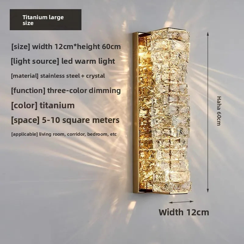Elegant Luxury Crystal Wall Lamp - Modern Minimalist Design