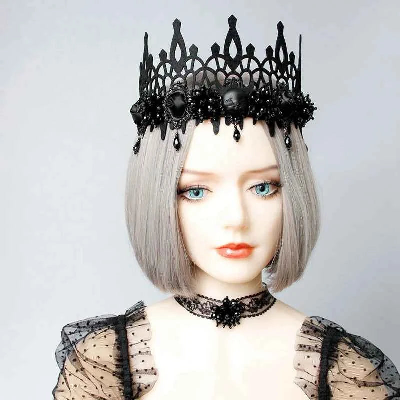 Premium Witch Head Crown - Dark Demon Halloween Headdress