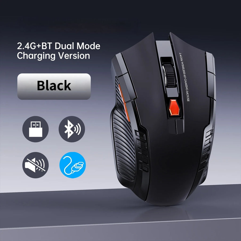 Premium Silent Wireless Mouse - 1600DPI Ergonomic Design
