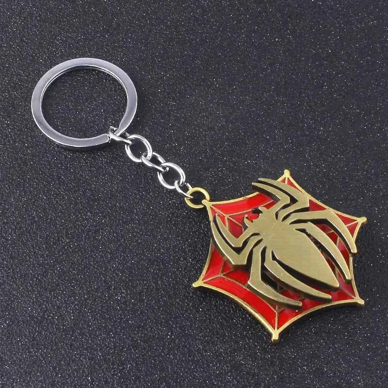 Movie Rotatable Spider Blade Keychain Creative Spider Keyring Cosplay Props Handsome for  Men Women Backpack Jewelry