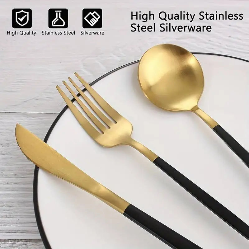 Elegant Portable Cutlery Set - Stainless Steel with Storage