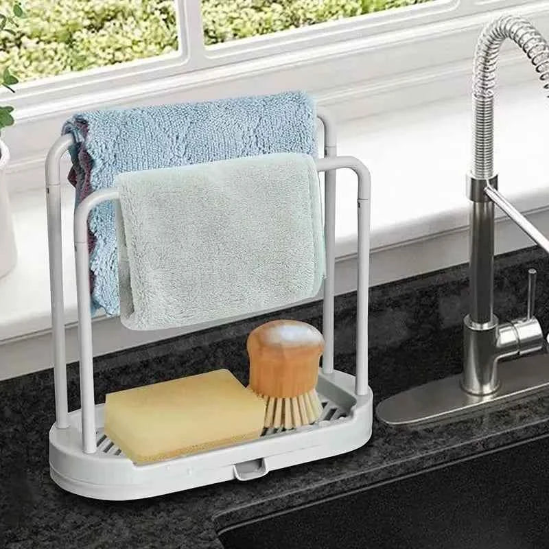 Premium Kitchen Cloth Rack - Double-Layer Drainer