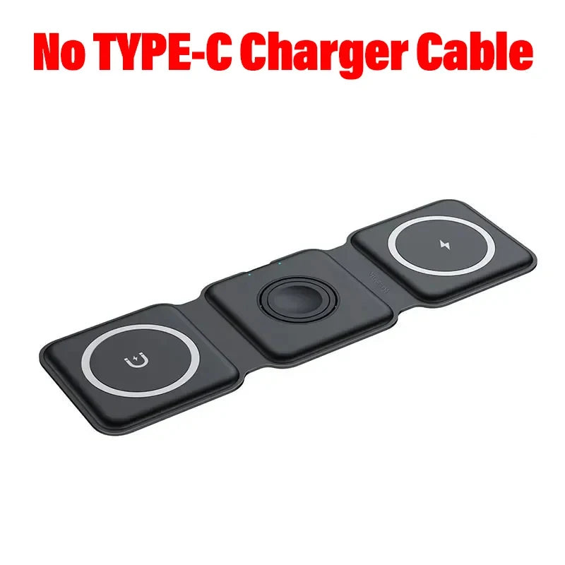 3-in-1 Wireless Charger - Magnetic Fast Charging Pad for Apple Devices