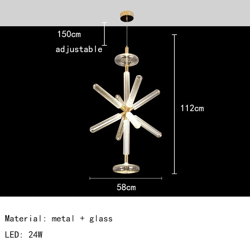 Nordic Luxury Art Glass Chandelier - Modern Pendant Light