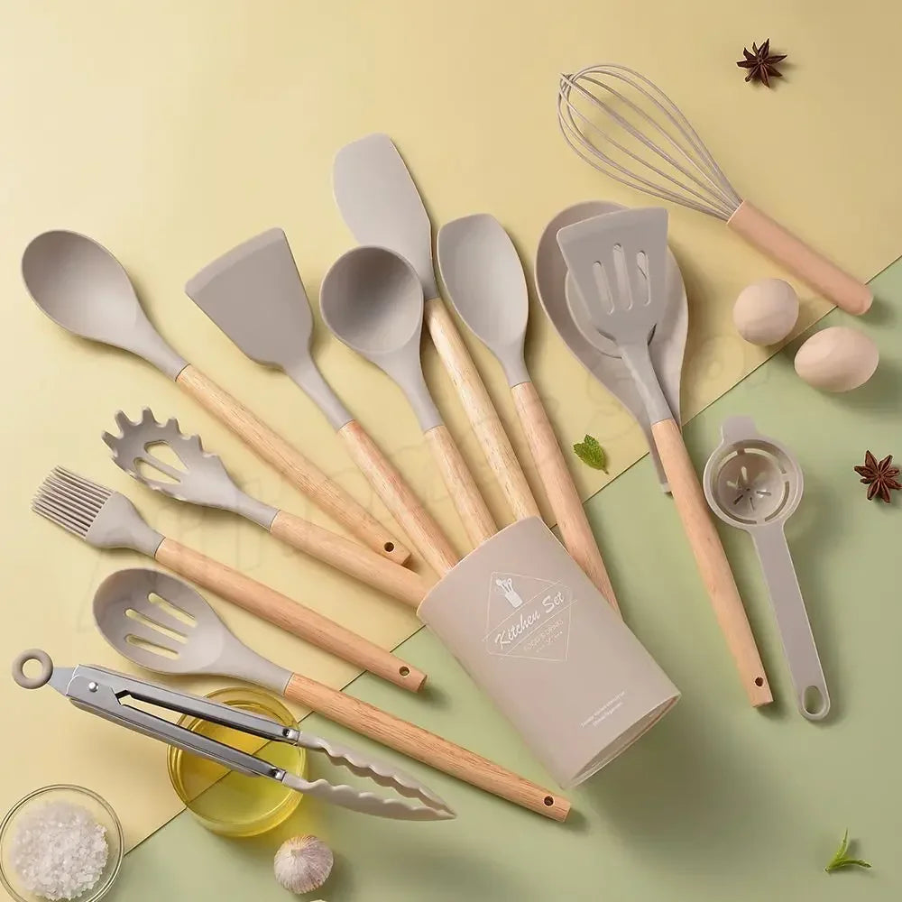 Premium Silicone Utensil Set - 12-Piece Cooking Kit