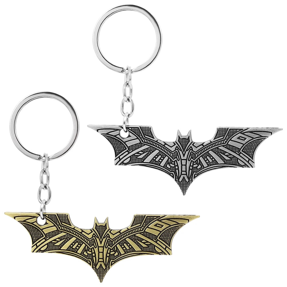 batman keychain - sleek metallic pendant accessory for men