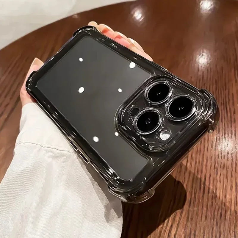 Luxury Transparent Phone Case - Shockproof Soft Bumper Cover