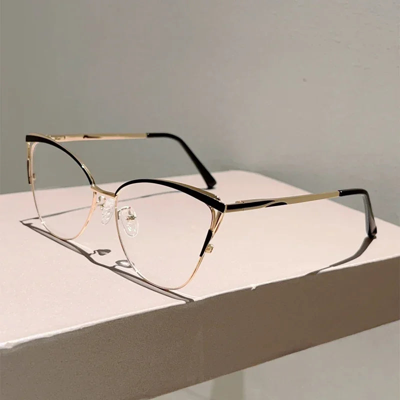 Luxury Oversized Cat Eye Glasses - Vintage Optical Frames