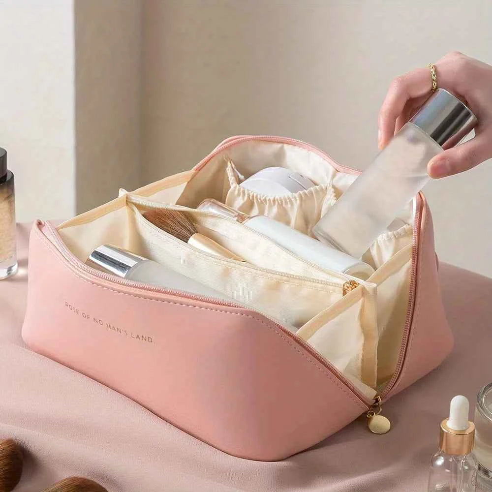 Luxury Makeup Organizer & Travel Cosmetic Bag - Premium PU Leather