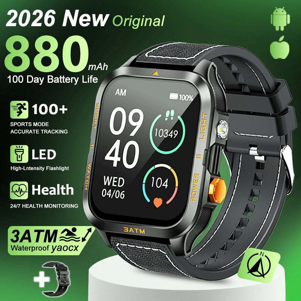 Smart Sports Watch with LED Lighting & Health Detection