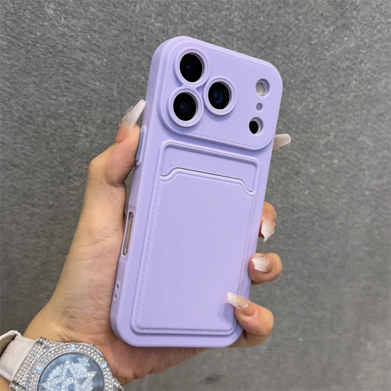 Luxury Soft Silicone Wallet Case with Card Holder