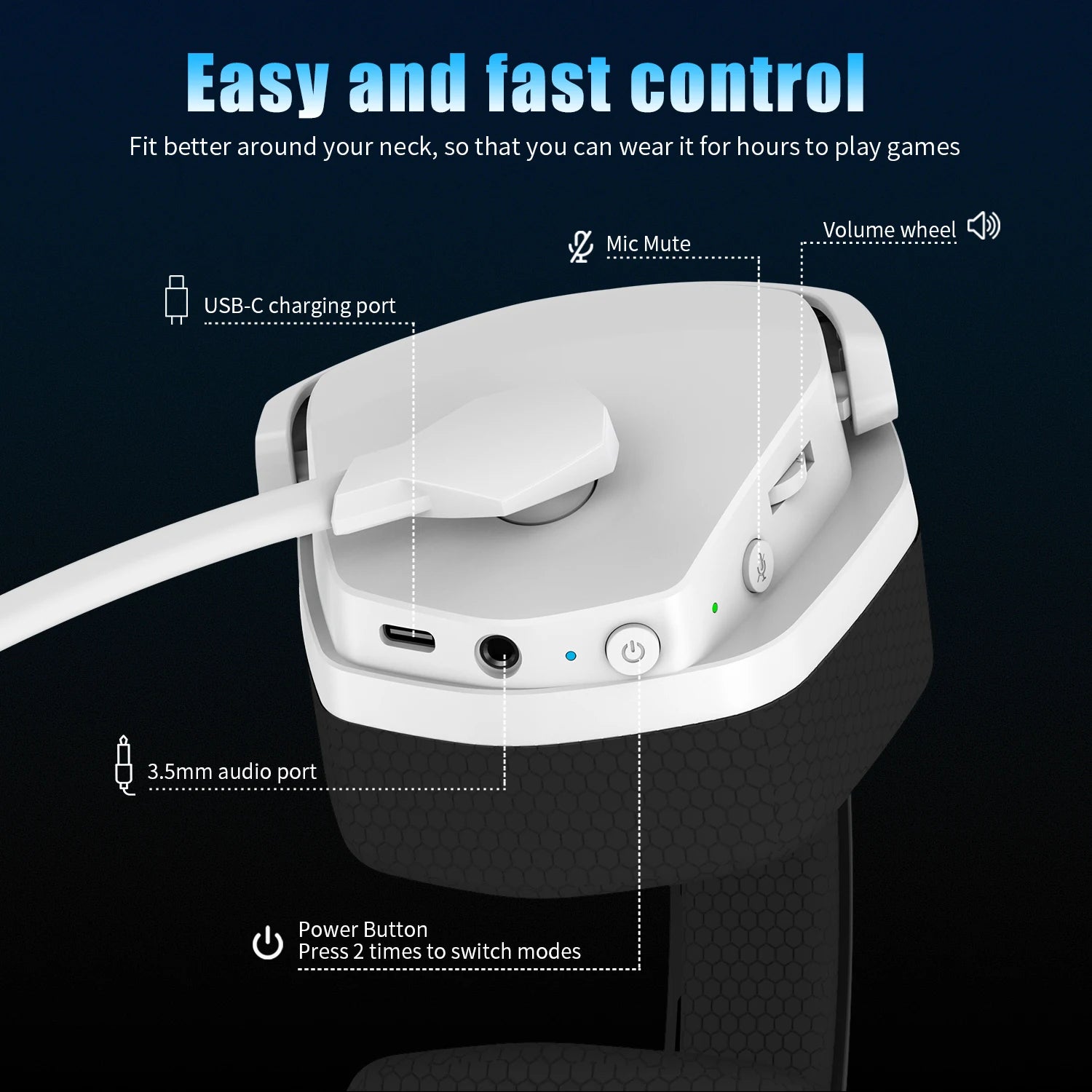 Premium Dual Wireless Gaming Headset - 2.4GHz & Bluetooth 5.3