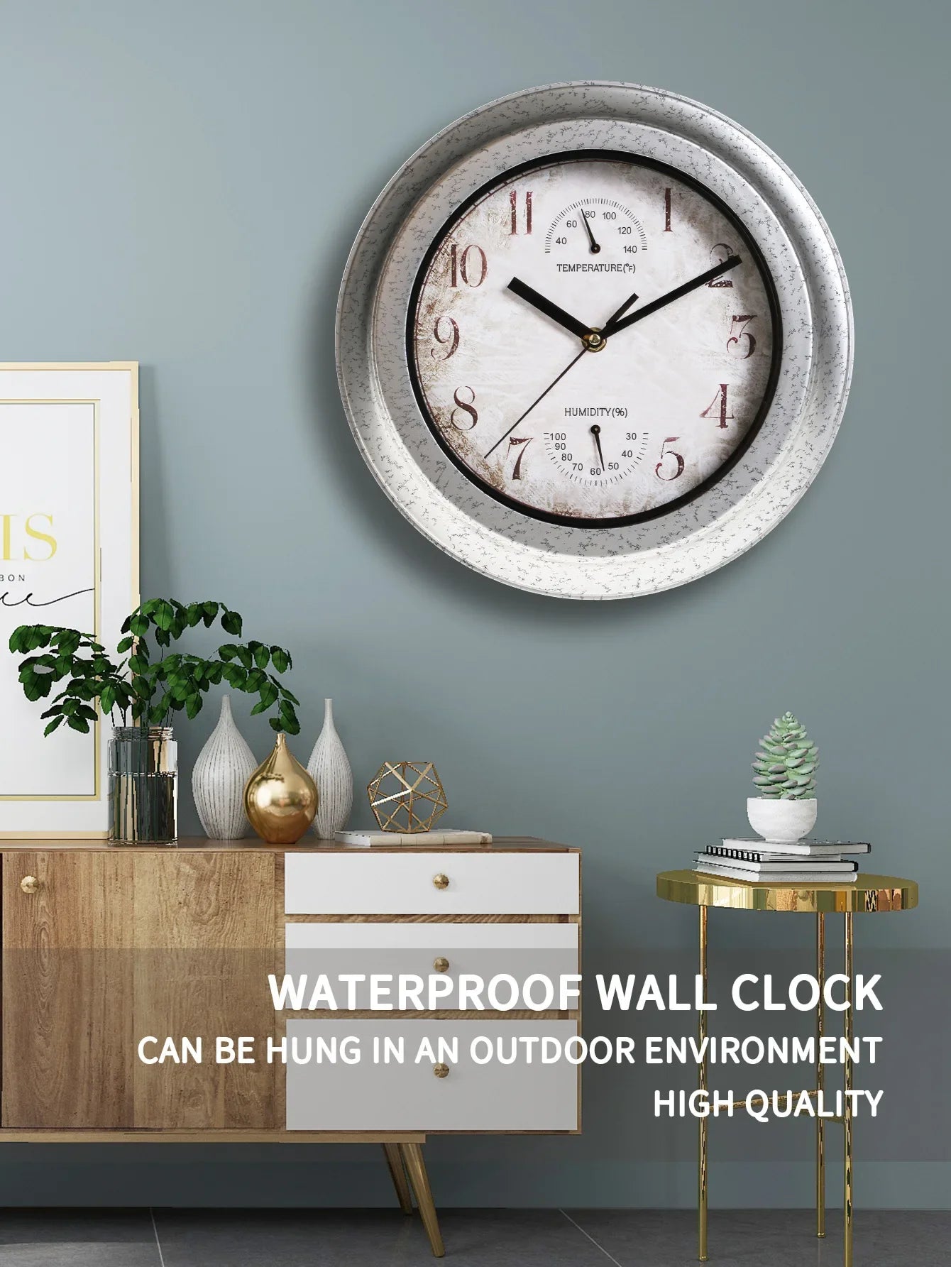 Premium Waterproof Wall Clock - Silent & Stylish Decor