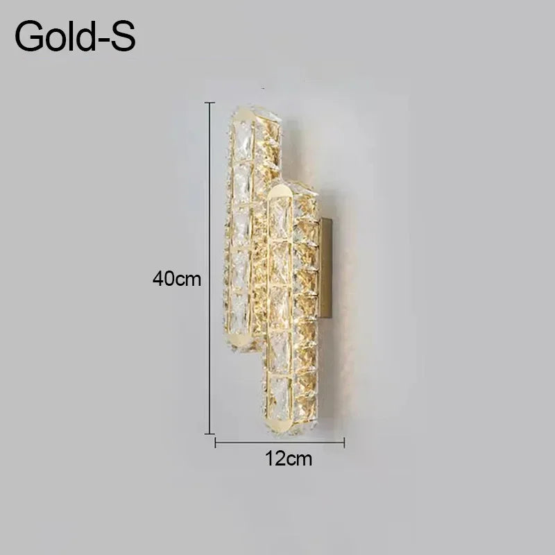 Luxury Modern Oval LED Crystal Wall Lamp - Indoor Light Fixture