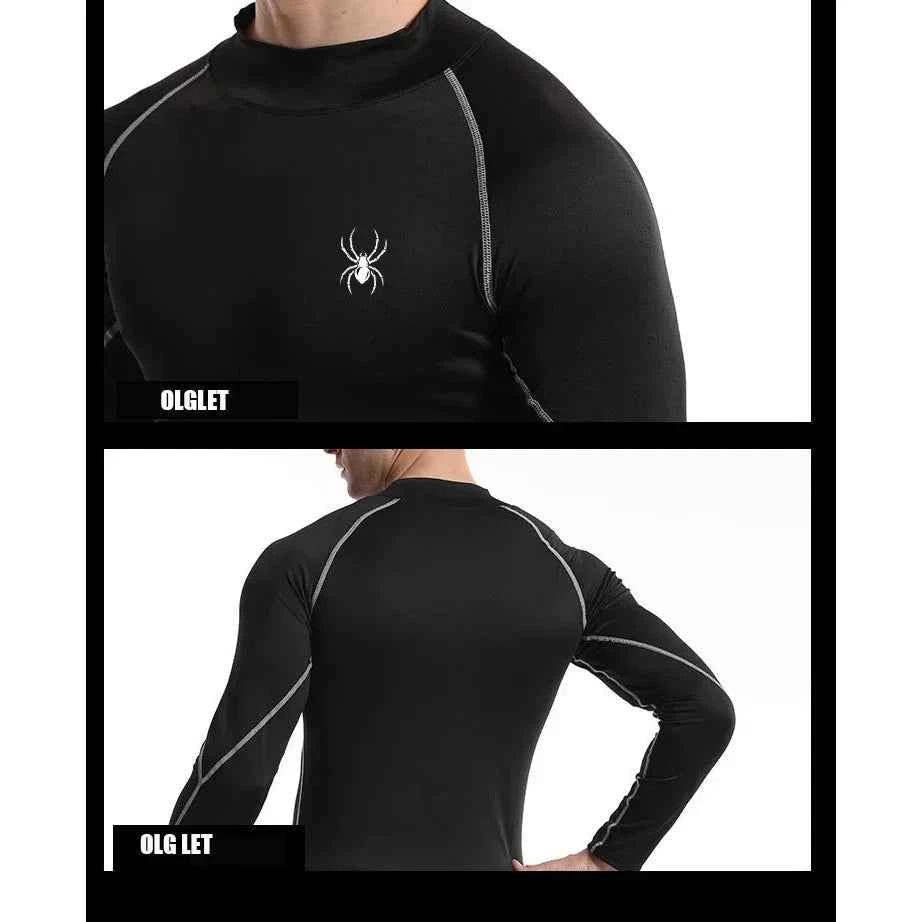 Premium Men's Compression Long Sleeve Shirt - Quick Dry Fitness Tee