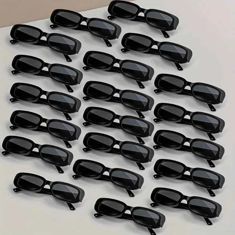 Exclusive Retro Rectangular Glasses Set - 20 Pairs