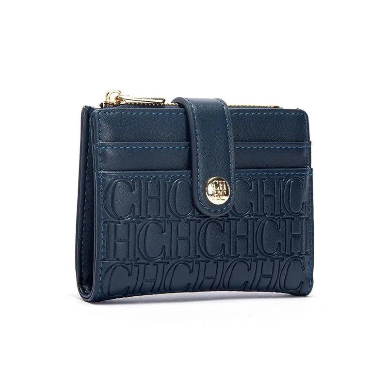 Retro Square Card Case - Luxury Folding Wallet
