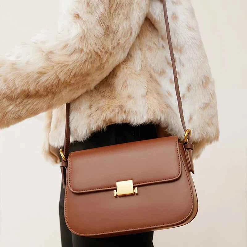Elegant Designer Leather Shoulder Bag - Luxury Crossbody