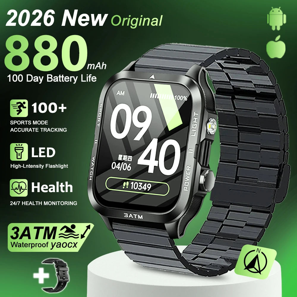 Smart Sports Watch with LED Lighting & Health Detection