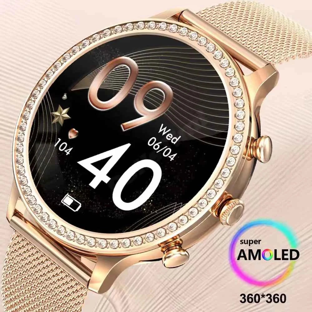Luxury Women Smart Watch - Bluetooth Call & Fitness Tracker