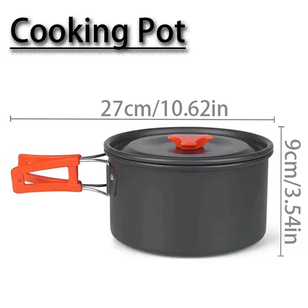 Premium Camping Cookware Kit - Compact & Durable Aluminum Set