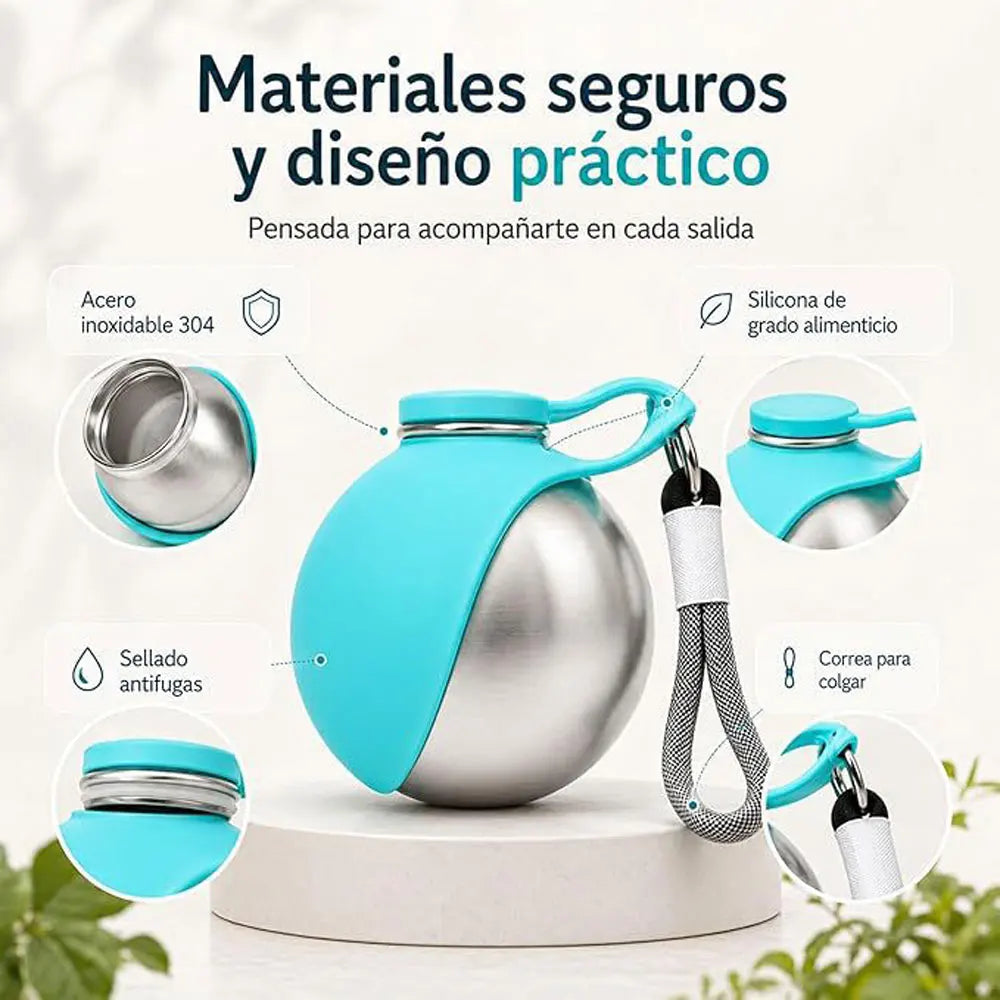 Premium Portable Dog Water Dispenser - Stainless Steel