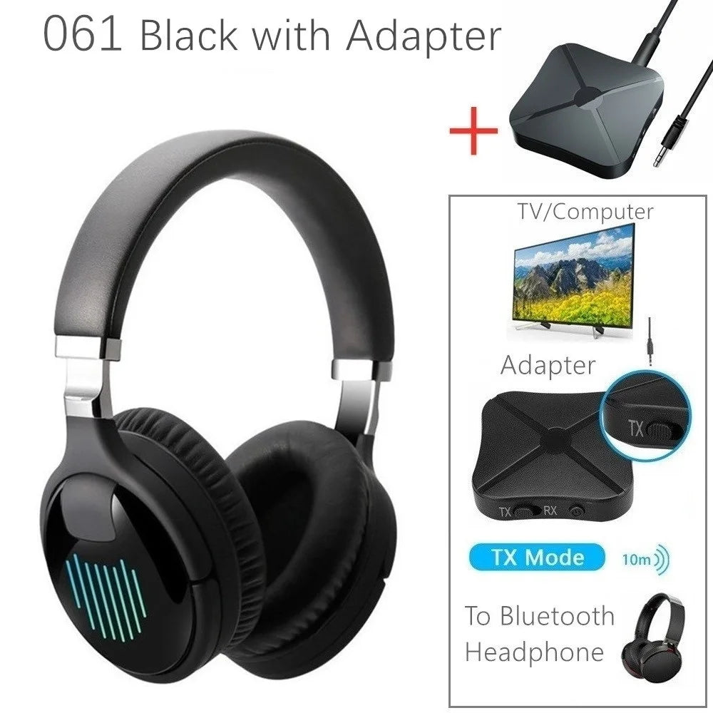 Premium Bluetooth TV Headset with Wireless Adapter - Over-Ear TV Headphones