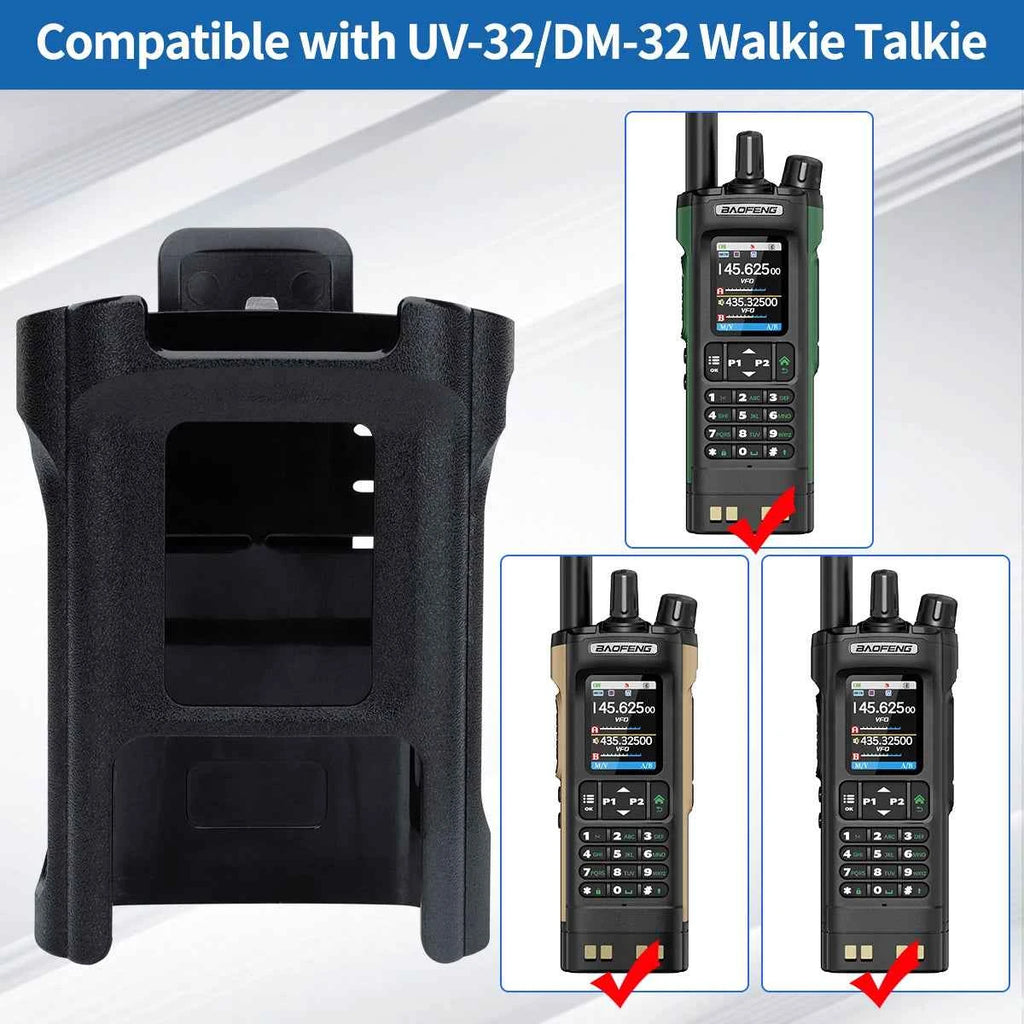 Professional Radio Holster & Belt Clip Set - Rugged Carry Case