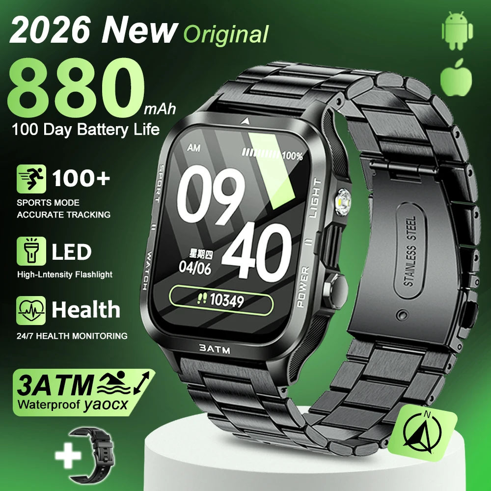 Smart Sports Watch with LED Lighting & Health Detection
