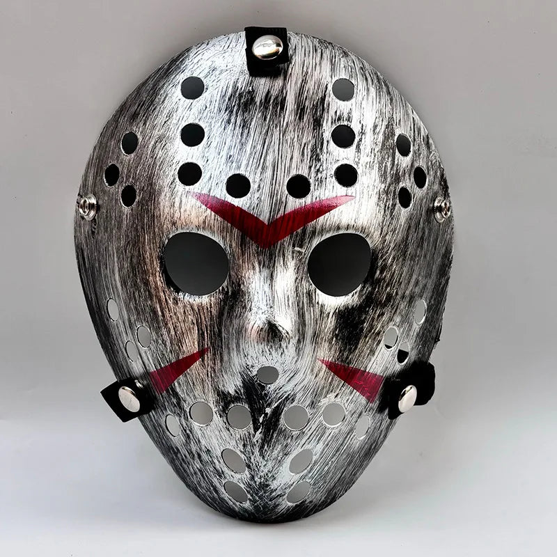 Vintage Distressed Halloween Horror Mask with Hollow Hole Design