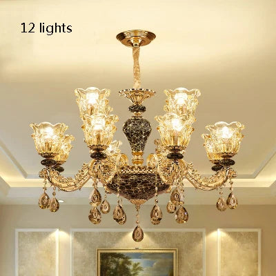 Elegant French Retro Chandelier - Grand Crystal Lighting