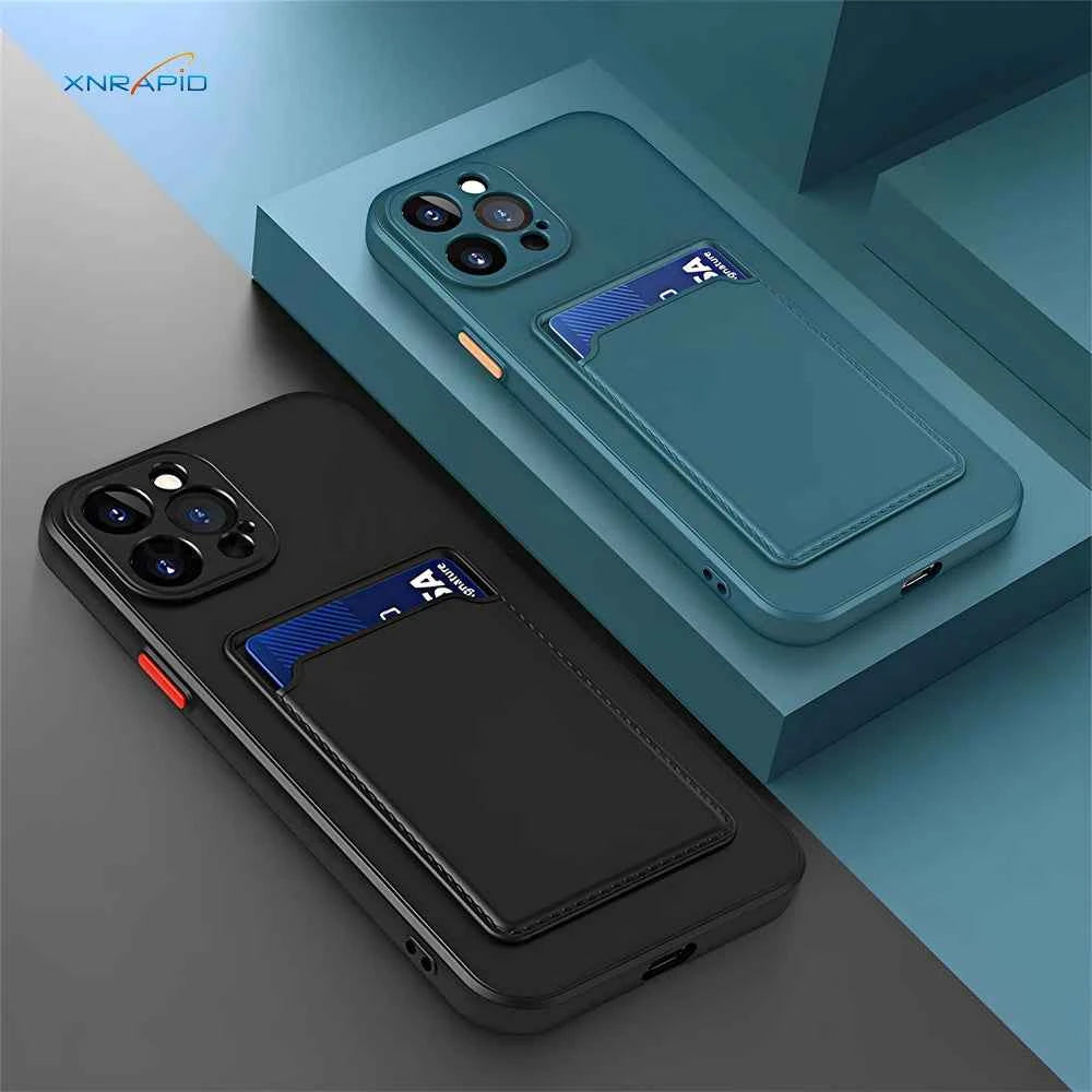 Luxury Soft Silicone Wallet Case with Card Holder