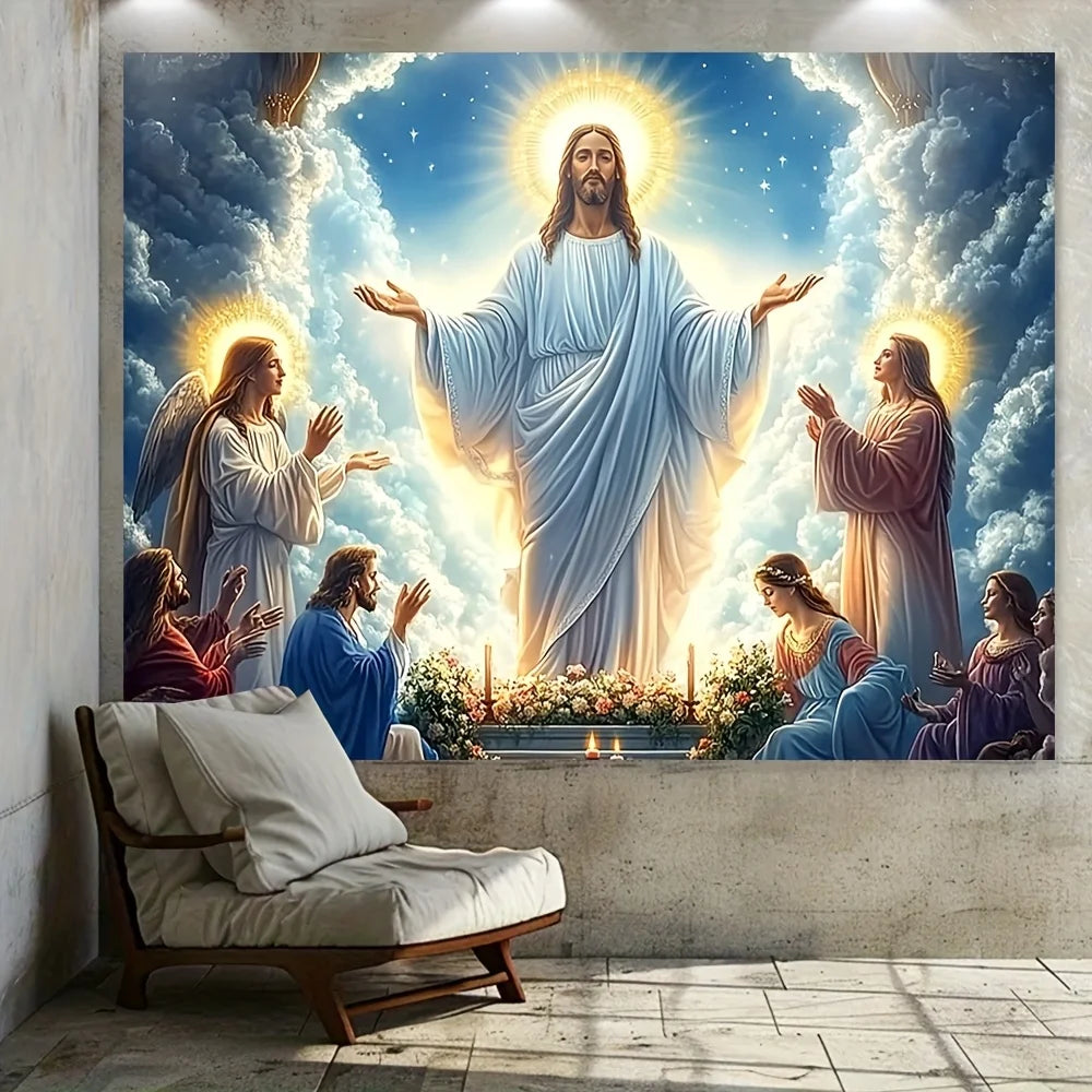 Premium Jesus Mary Tapestry - Sacred Wall Decor
