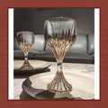 Elegant Luxury Red Wine Glass - Hand-Painted Crystal Goblet