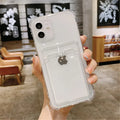 Luxury Clear Card Holder Phone Case - Shockproof TPU Cover