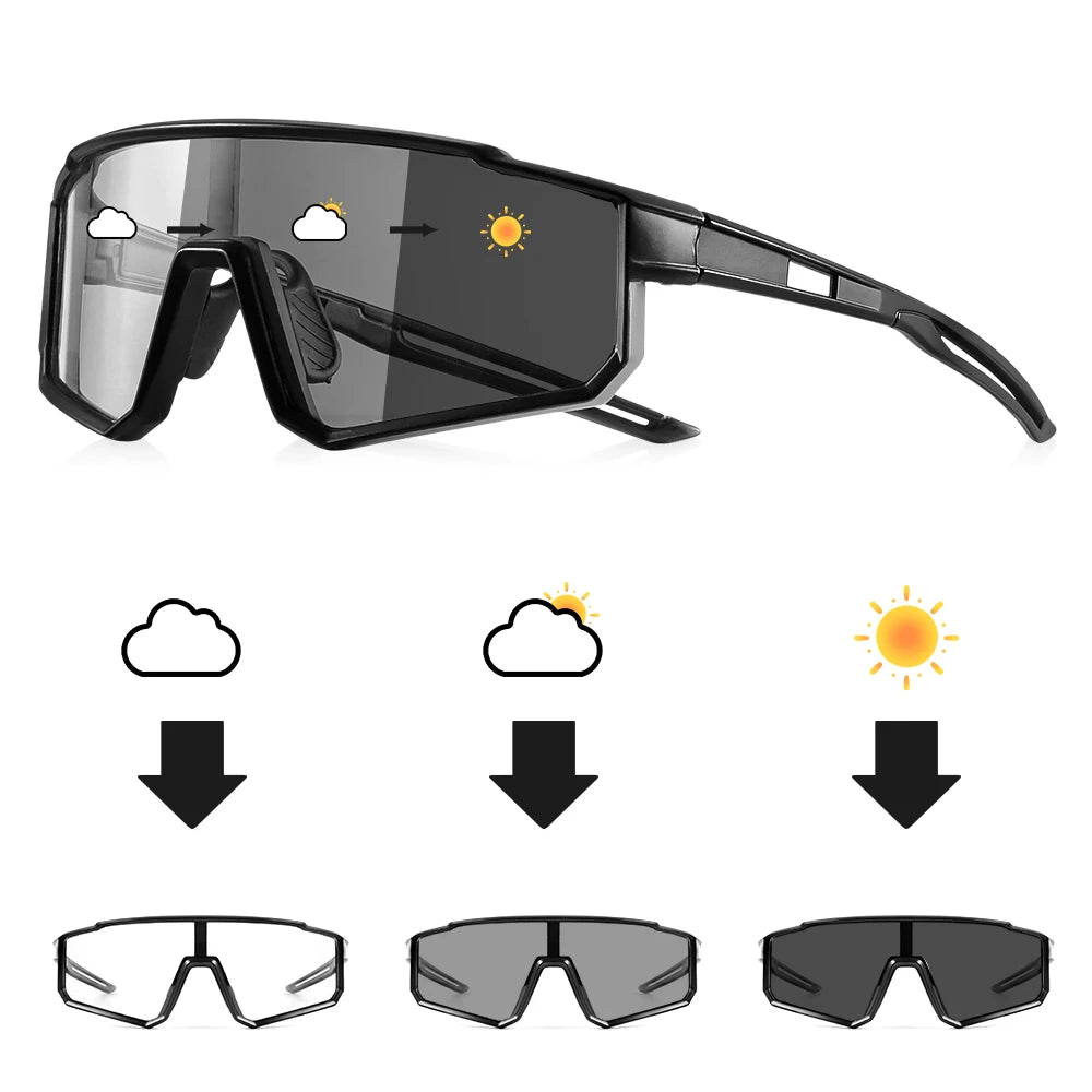 Oversized Photochromic Polarized Sunglasses - UV400 Protection