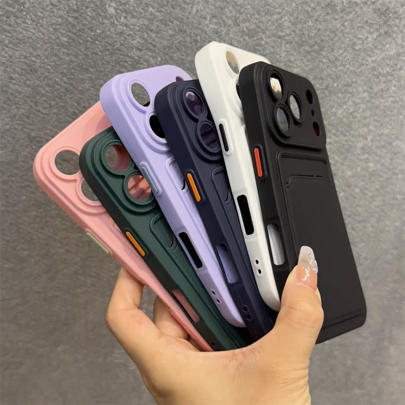 Luxury Soft Silicone Wallet Case with Card Holder